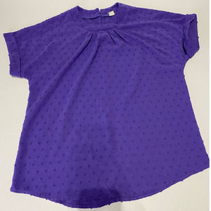 Lavender Purple Soft Blouse Womens Size M